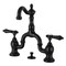 Kingston Brass Bridge Bathroom Faucet with Brass PopUp, Matte Black KS7970BAL - alternate 1